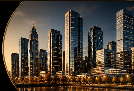 Modern Canadian business district